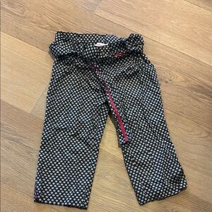 Catimini Black and White Floral Pants